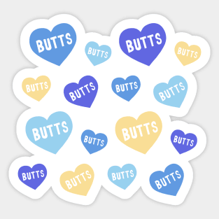 Valentines Day Butt Hearts Sticker
